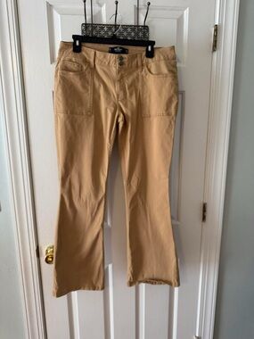 Hollister Tan Flare Stretch Jeans